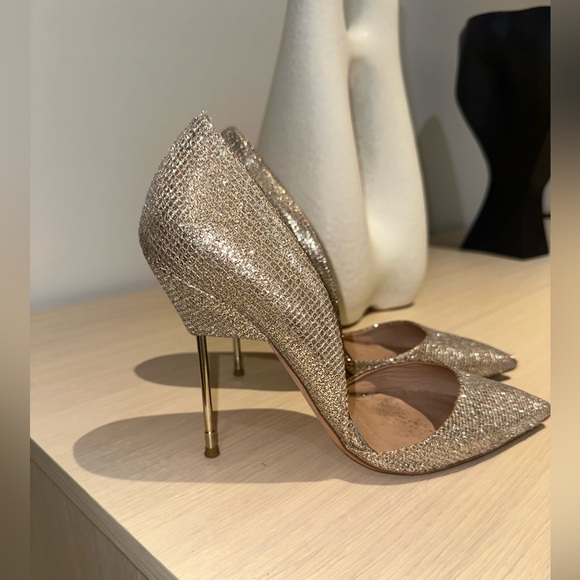 Kurt Geiger champagne shimmer heels - Picture 2 of 12